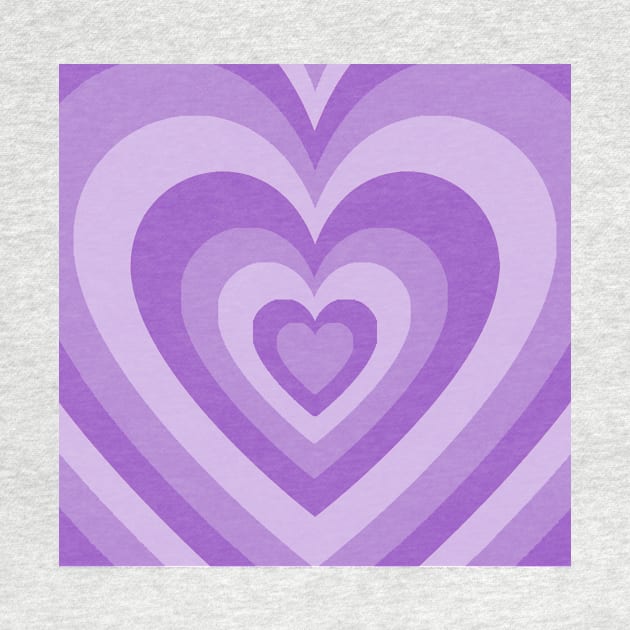 purple retro heart by queenofhearts